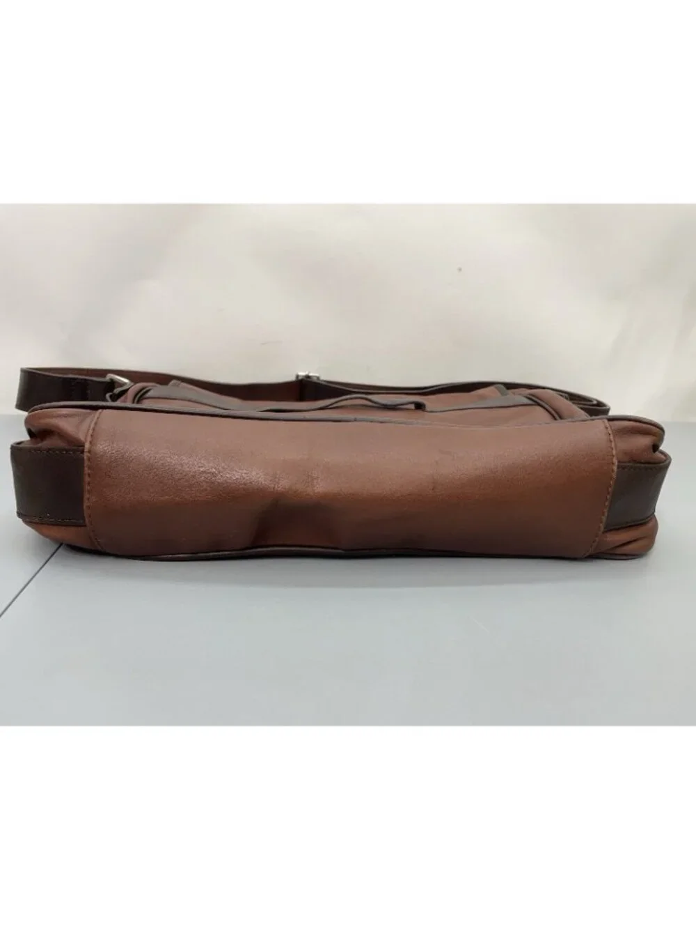Cole Haan Messenger Shoulder Bag Laptop Computer Brown Soft Supple Leather